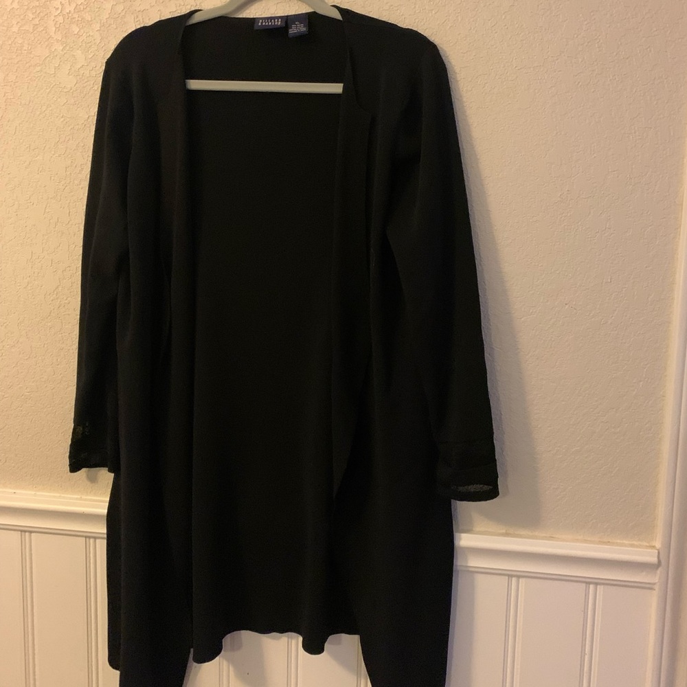 Hillary & Hanson long open front sweater.